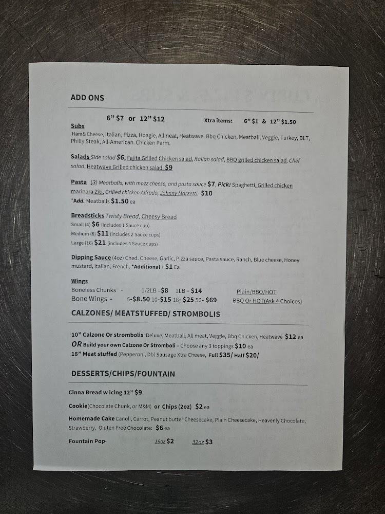Curly's Pizza & Subs Menu image 1